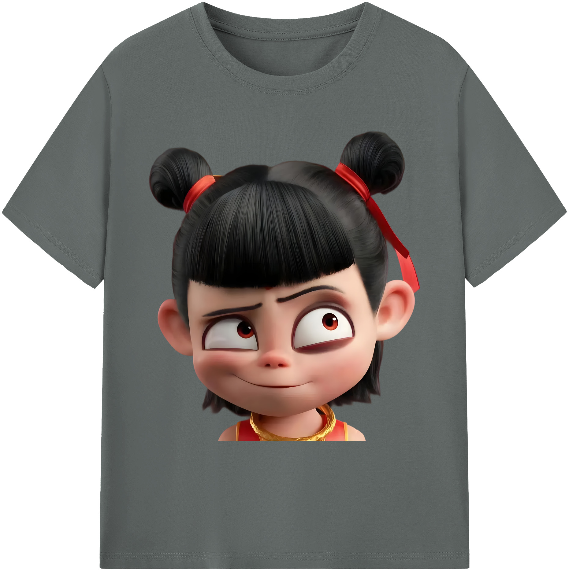 （画像用） Ne Zha 2 ナタ 魔童の大暴れ 綿100％ メンズ半袖Tシャツ｜肌触りやわらか＆通気性